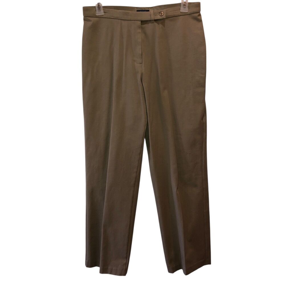Westbound Womens Size 14 R Brown Straight Leg Chino Career Dress Pants Trousers
